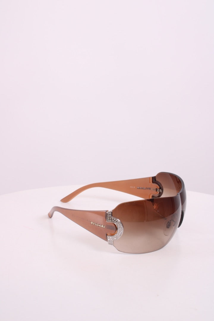 Bvlgari Crystal Detail Sunglasses Brown