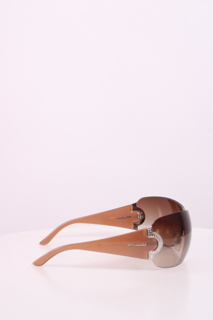 Bvlgari Crystal Detail Sunglasses Brown