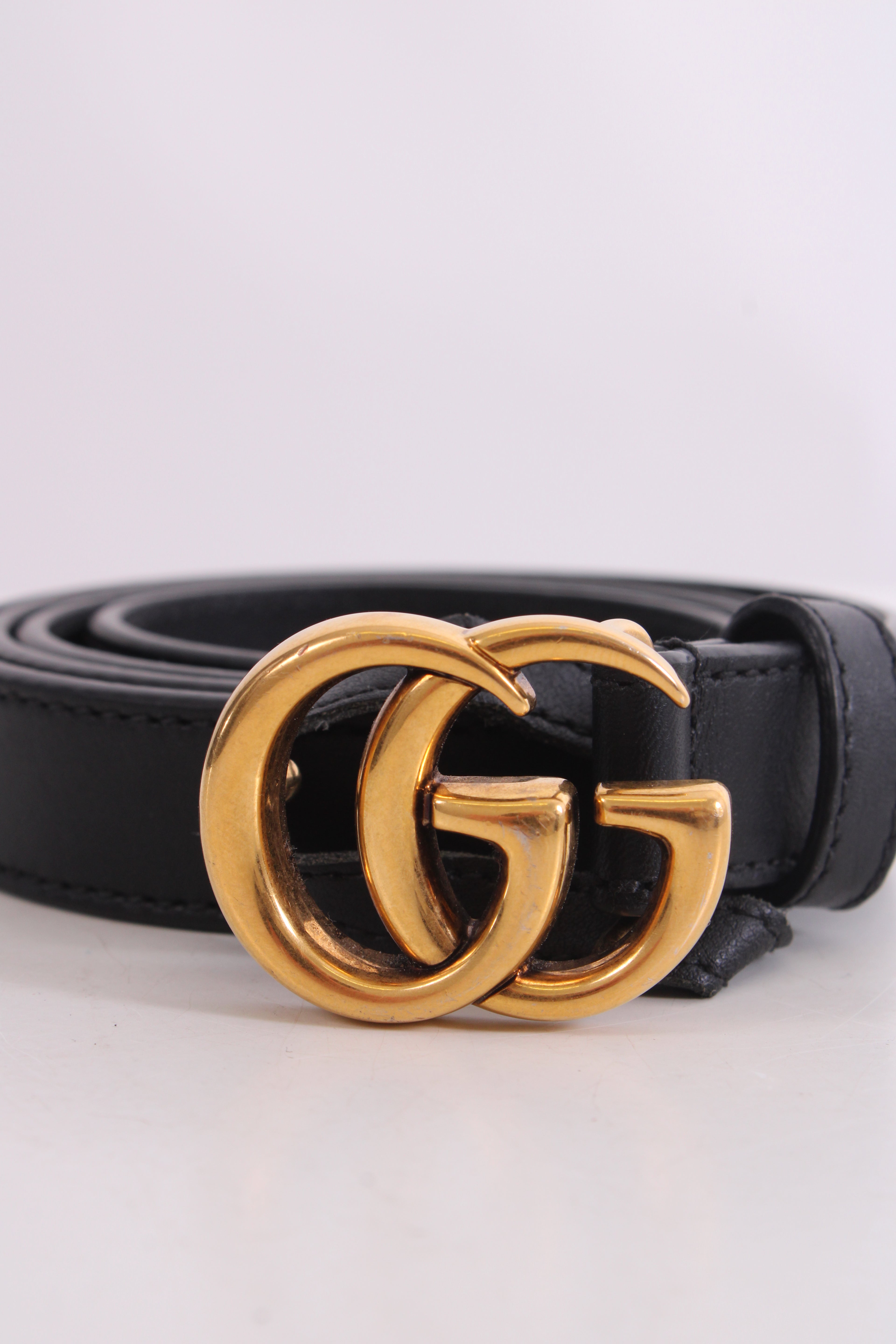 Gucci Marmont Skinny Belt Black 34