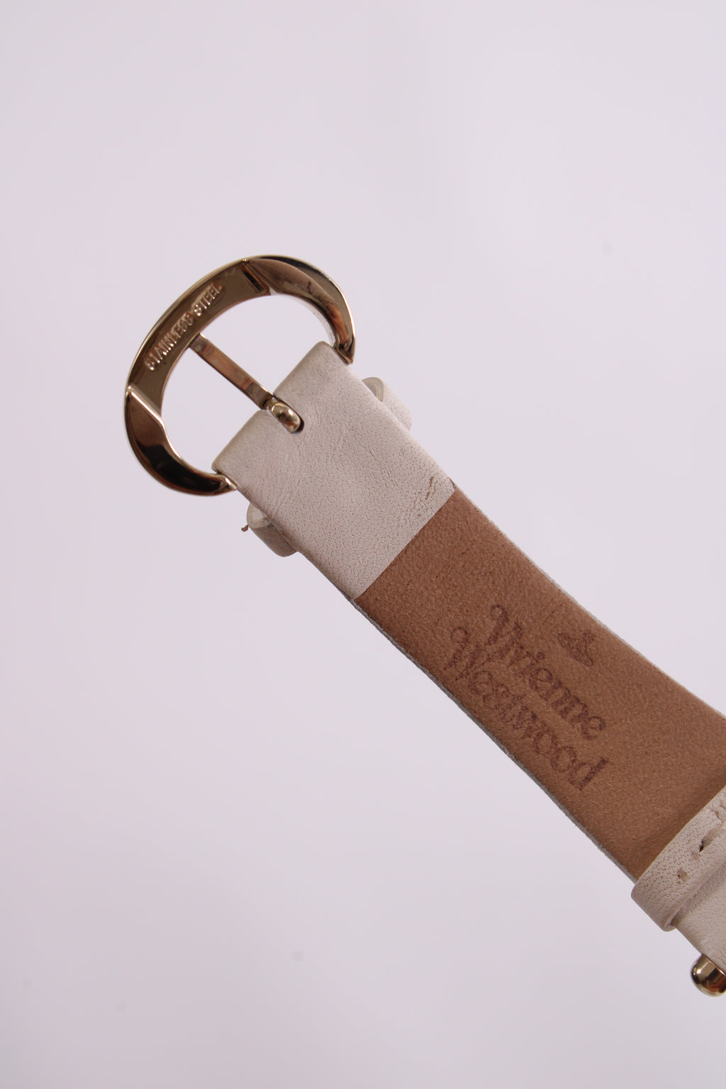 Vivienne Westwood Orb White Leather Watch White