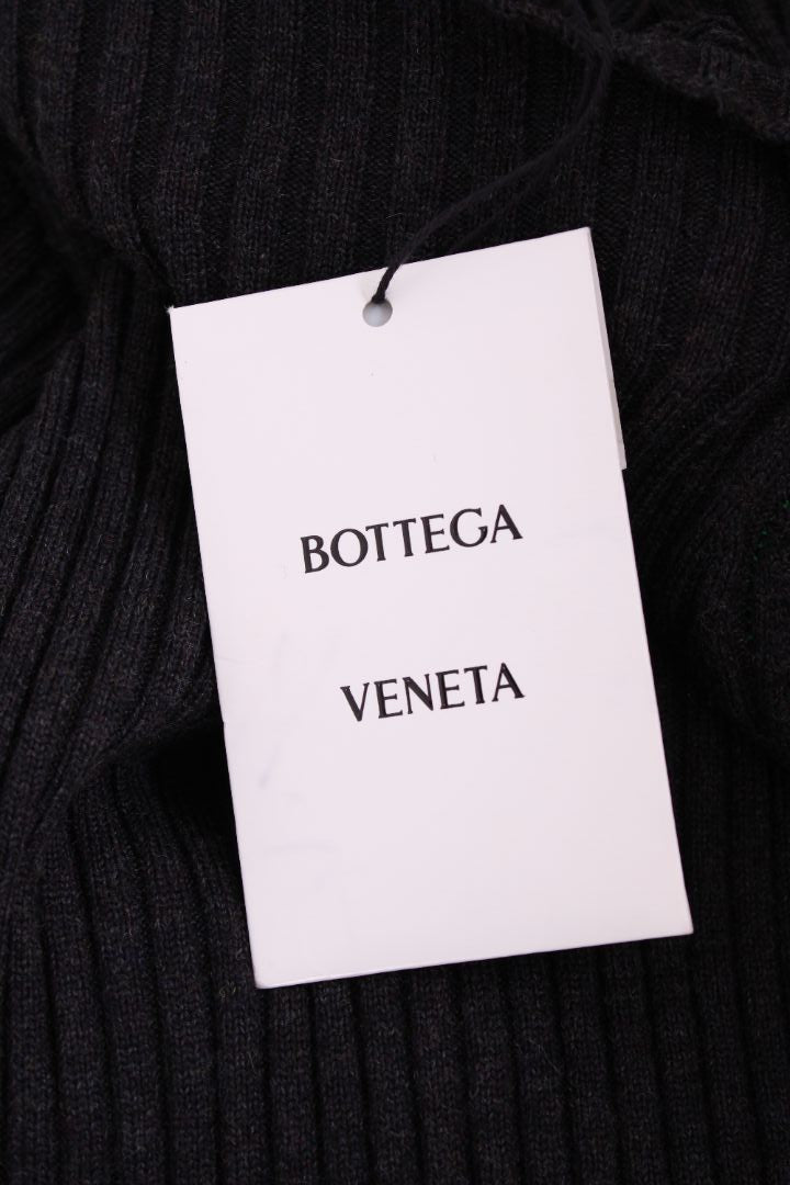 Bottega Veneta Cut Out Ribbed Knit Grey M