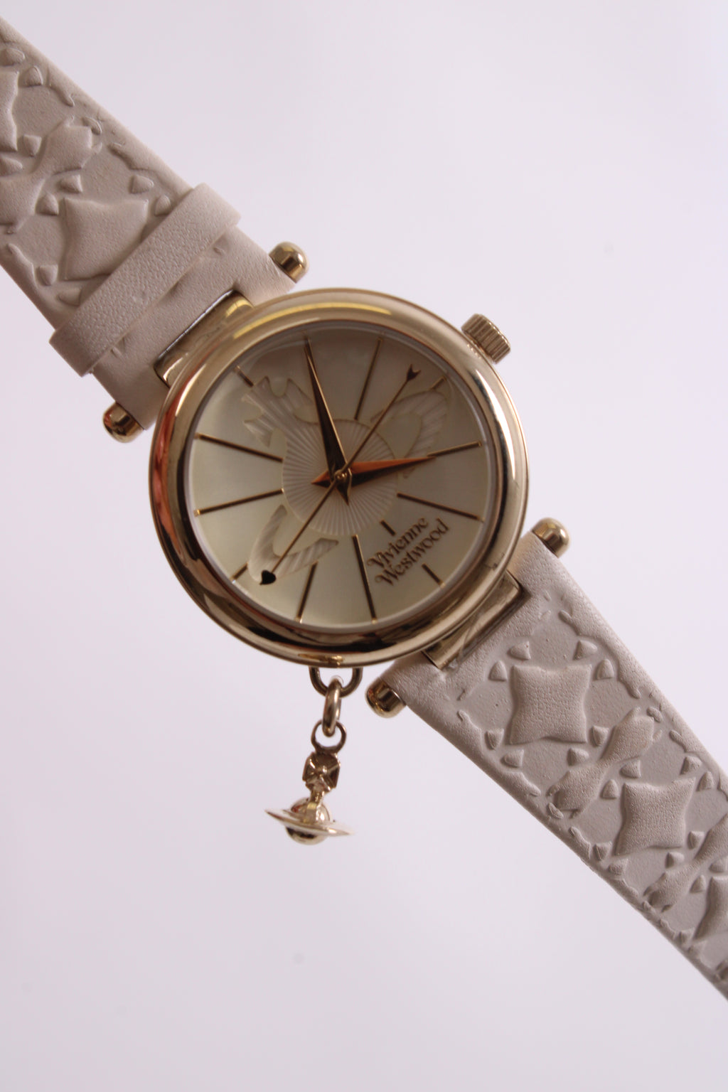 Vivienne Westwood Orb White Leather Watch White