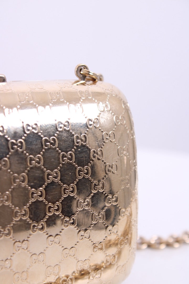 Gucci Dragonfly Miniaudiere Clutch Gold/ Lilac