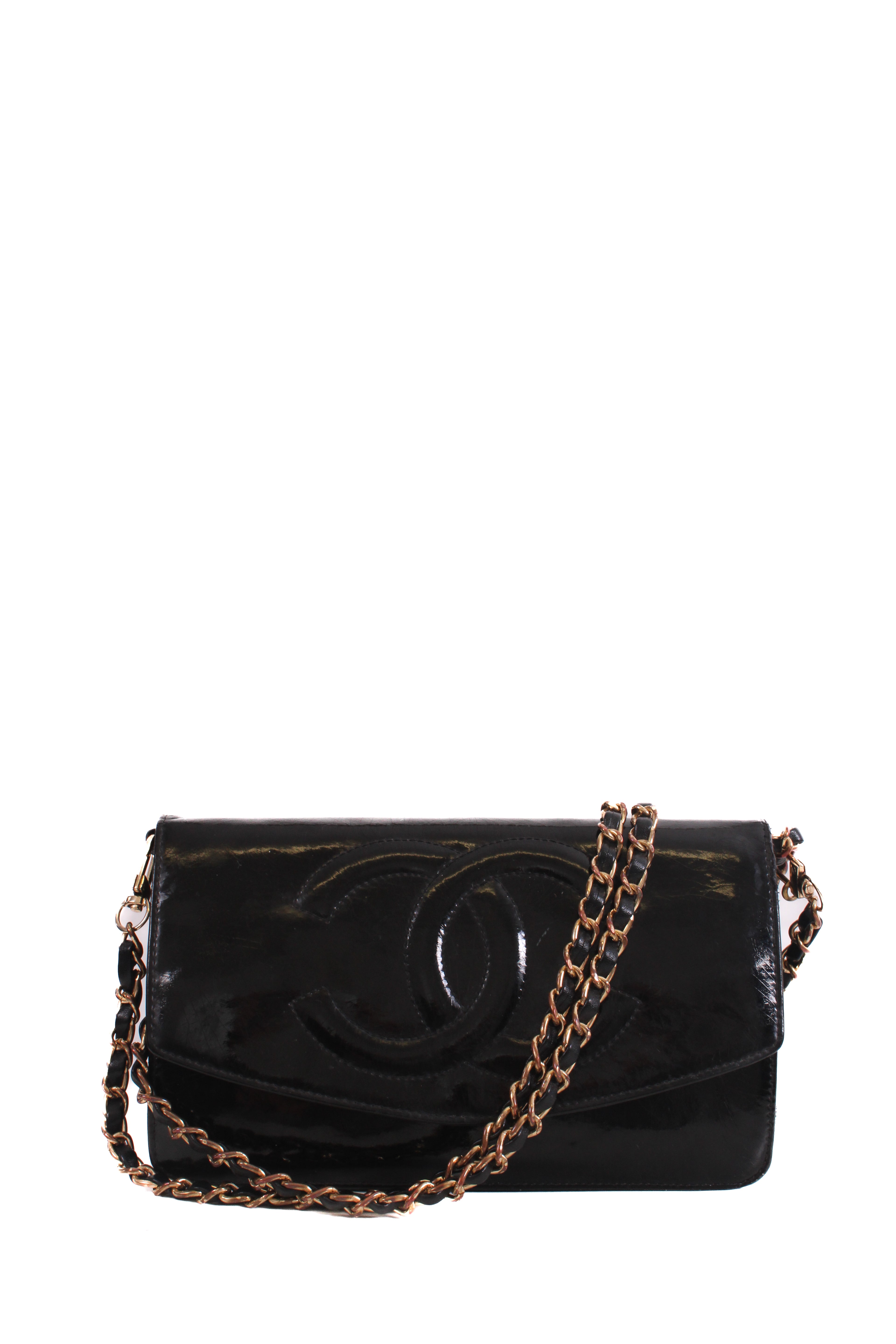 Chanel Vintage 94-96 Wallet on Chain Handbag Black