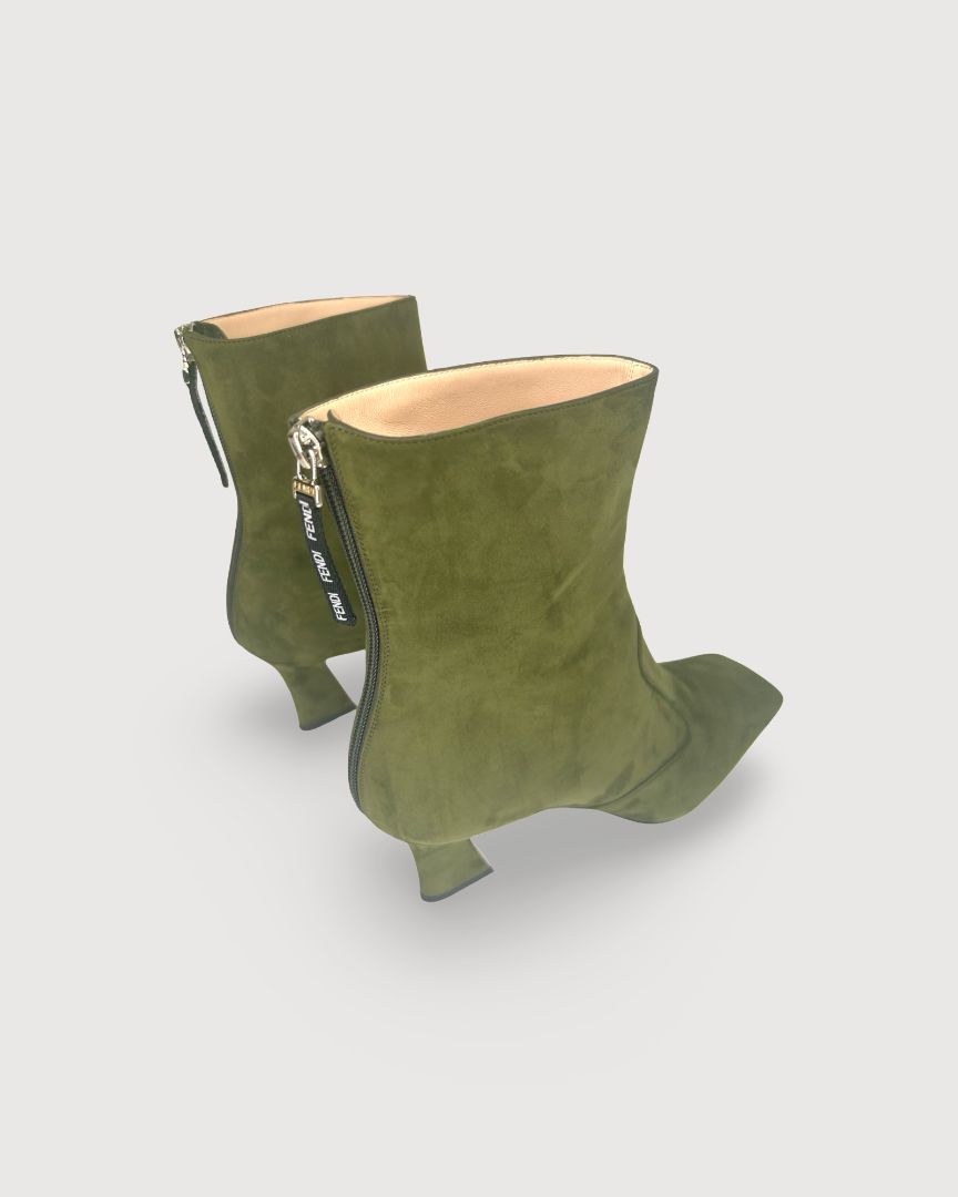 Green Fendi Boots, 40