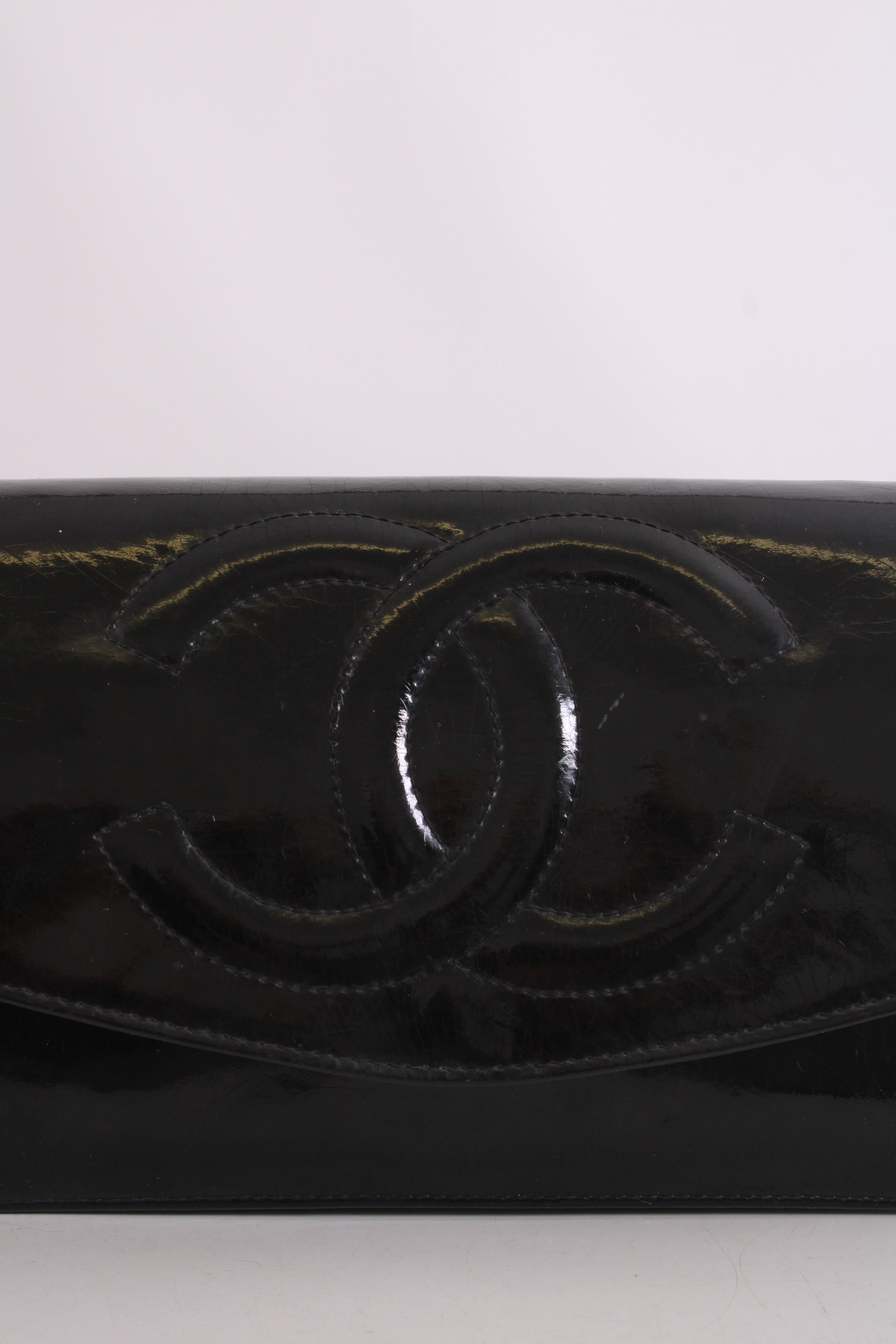 Chanel Vintage 94-96 Wallet on Chain Handbag Black