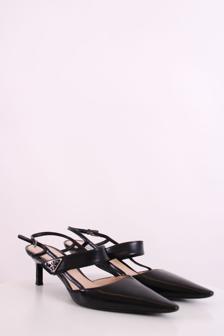 Prada Slingback Heels Black 39.5