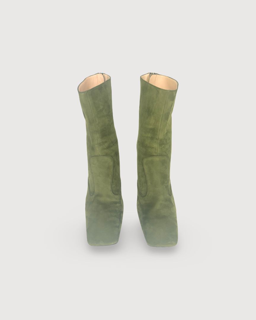 Green Fendi Boots, 40