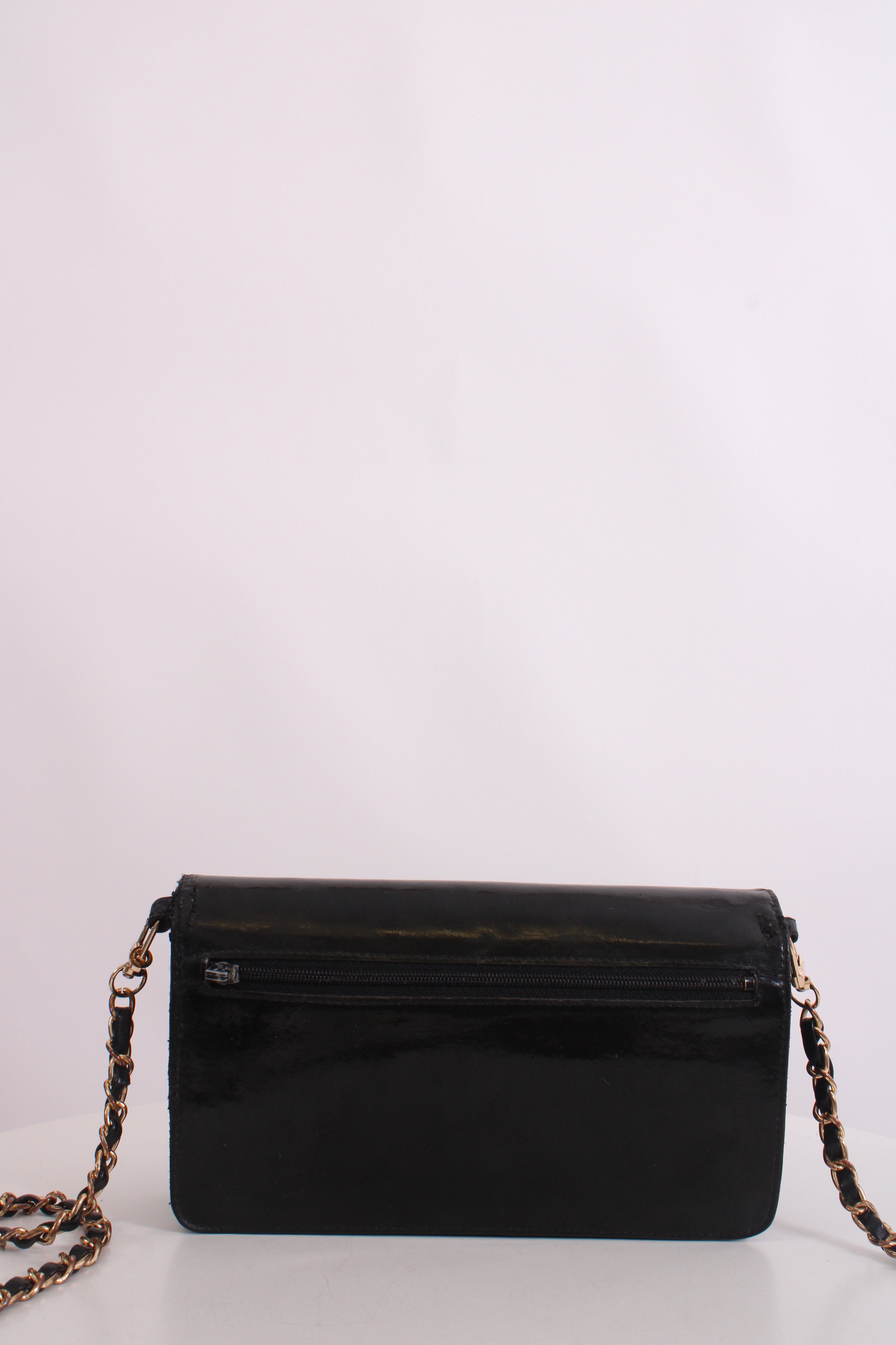 Chanel Vintage 94-96 Wallet on Chain Handbag Black