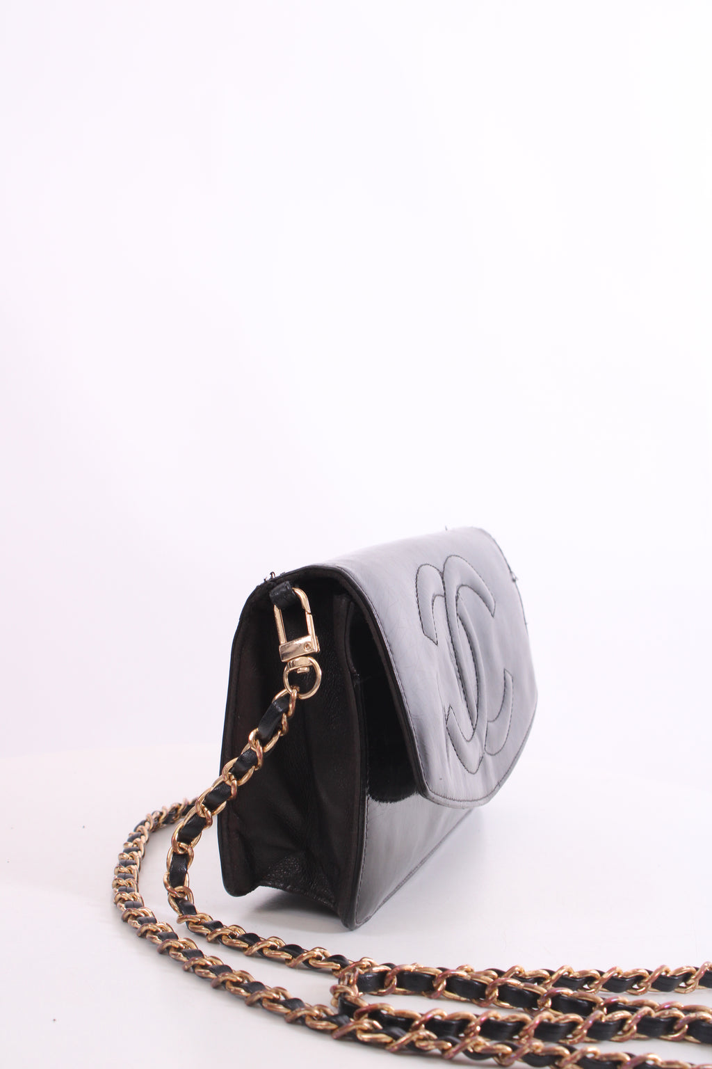 Chanel Vintage 94-96 Wallet on Chain Handbag Black