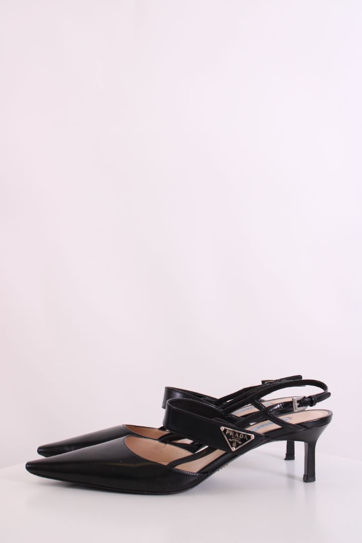 Prada Slingback Heels Black 39.5