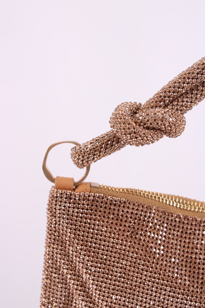 Cult Gaia Hera Nano Rhinestone Bag Gold