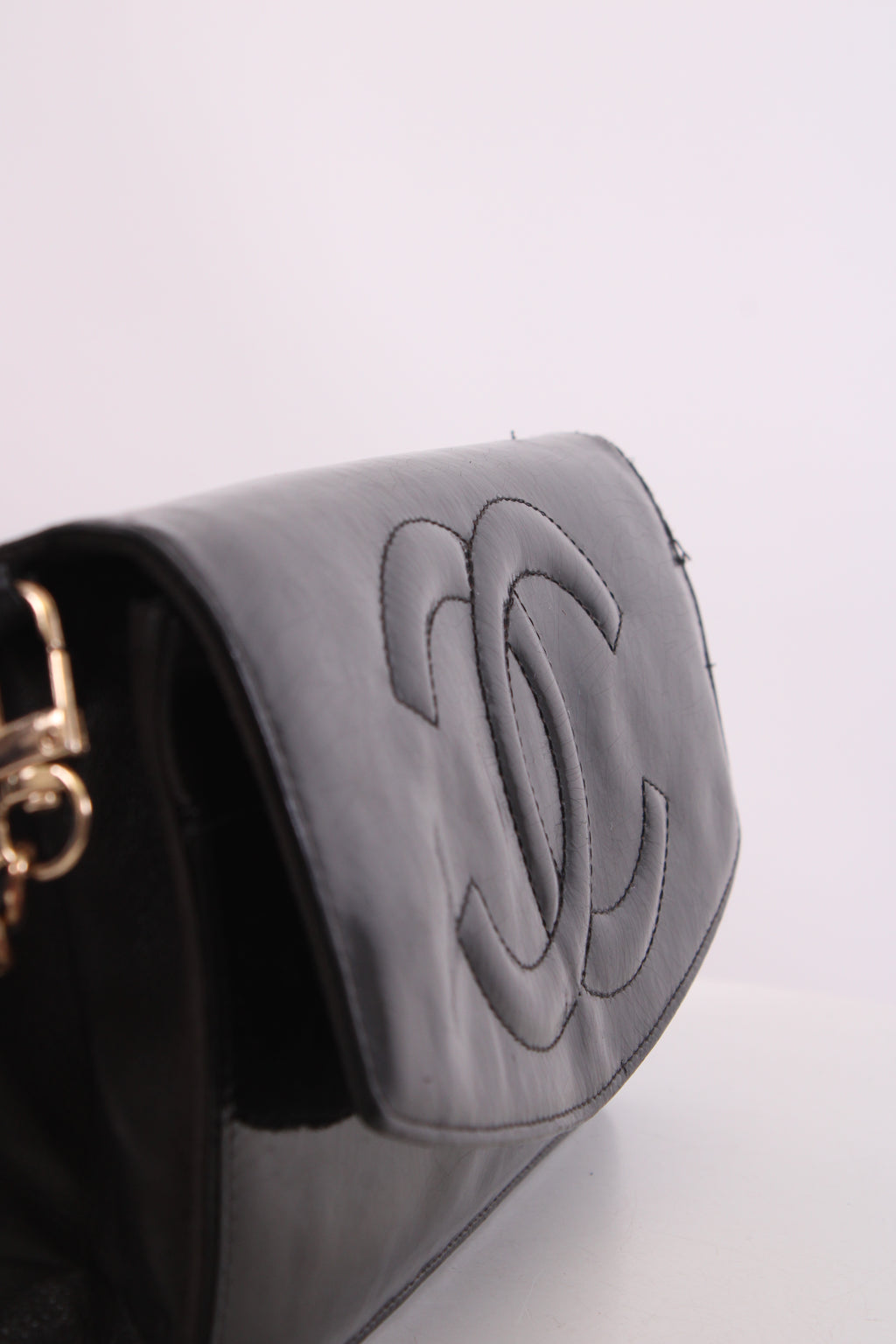 Chanel Vintage 94-96 Wallet on Chain Handbag Black