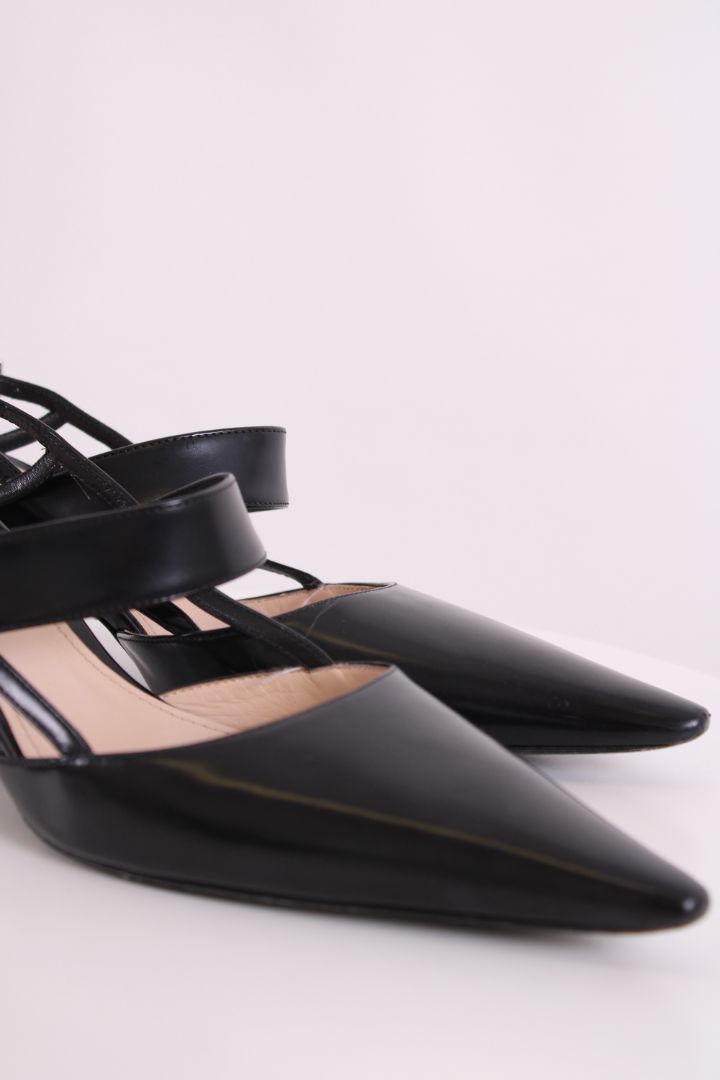 Prada Slingback Heels Black 39.5