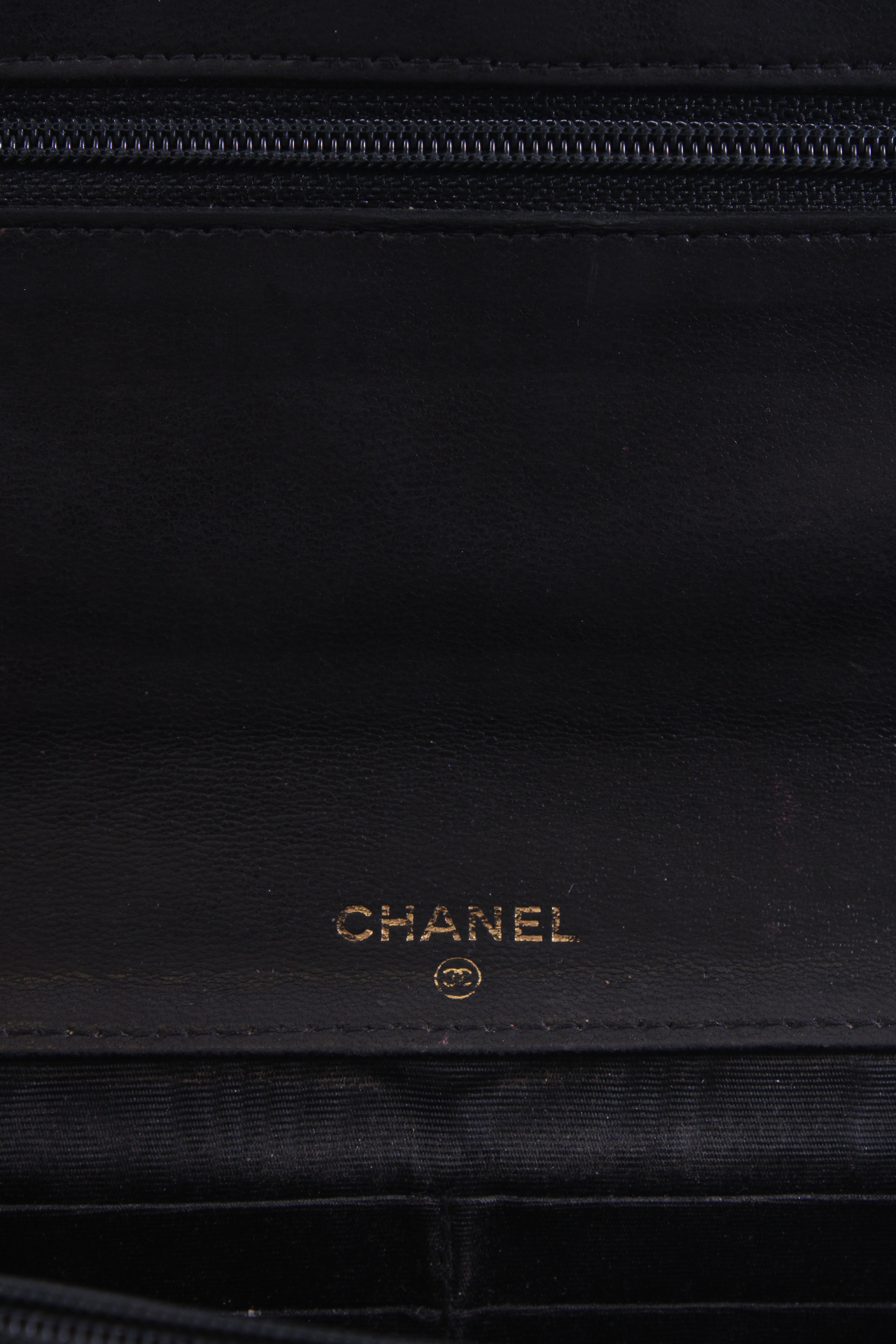 Chanel Vintage 94-96 Wallet on Chain Handbag Black