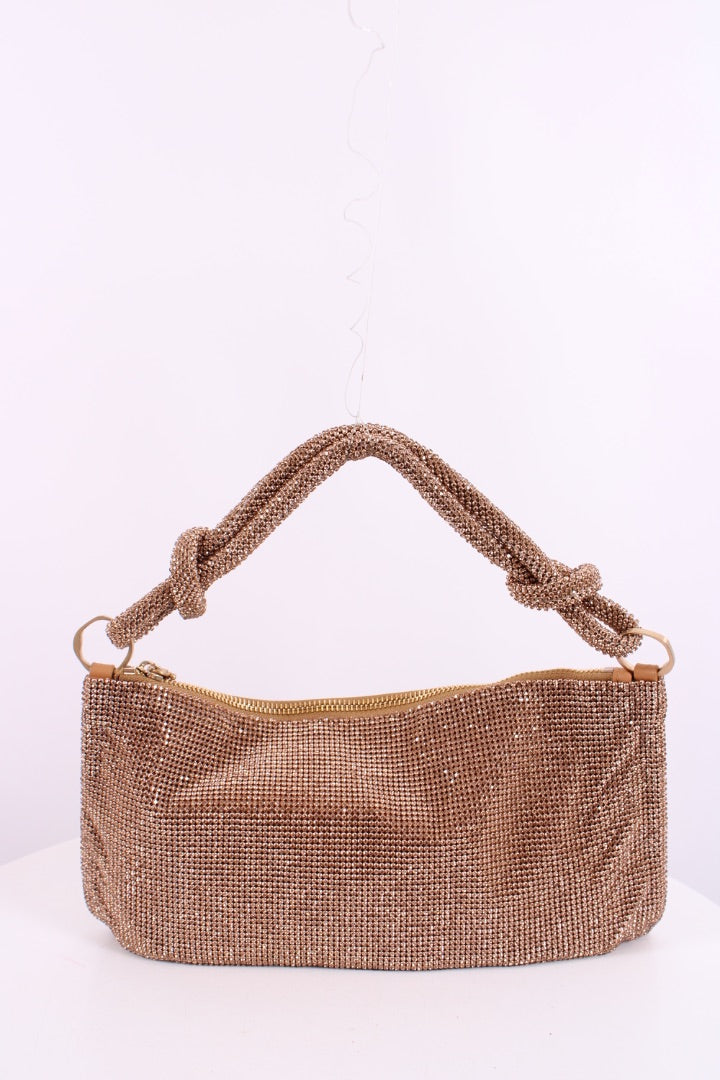 Cult Gaia Hera Nano Rhinestone Bag Gold