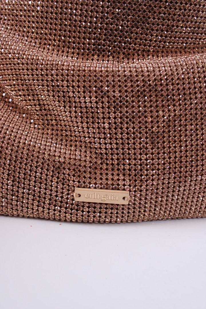 Cult Gaia Hera Nano Rhinestone Bag Gold