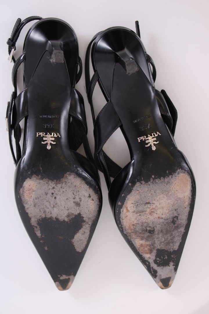Prada Slingback Heels Black 39.5