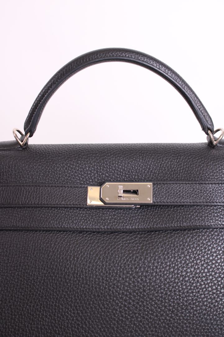 Hermes Kelly 40 Retourne Togo Leather Black