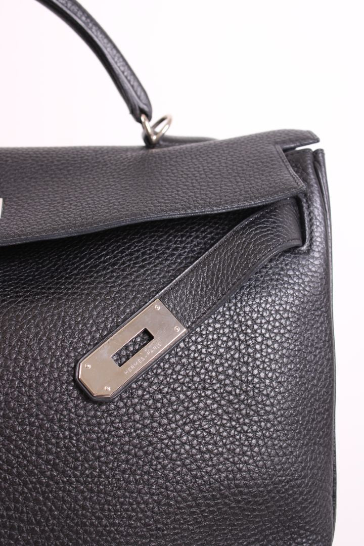 Hermes Kelly 40 Retourne Togo Leather Black