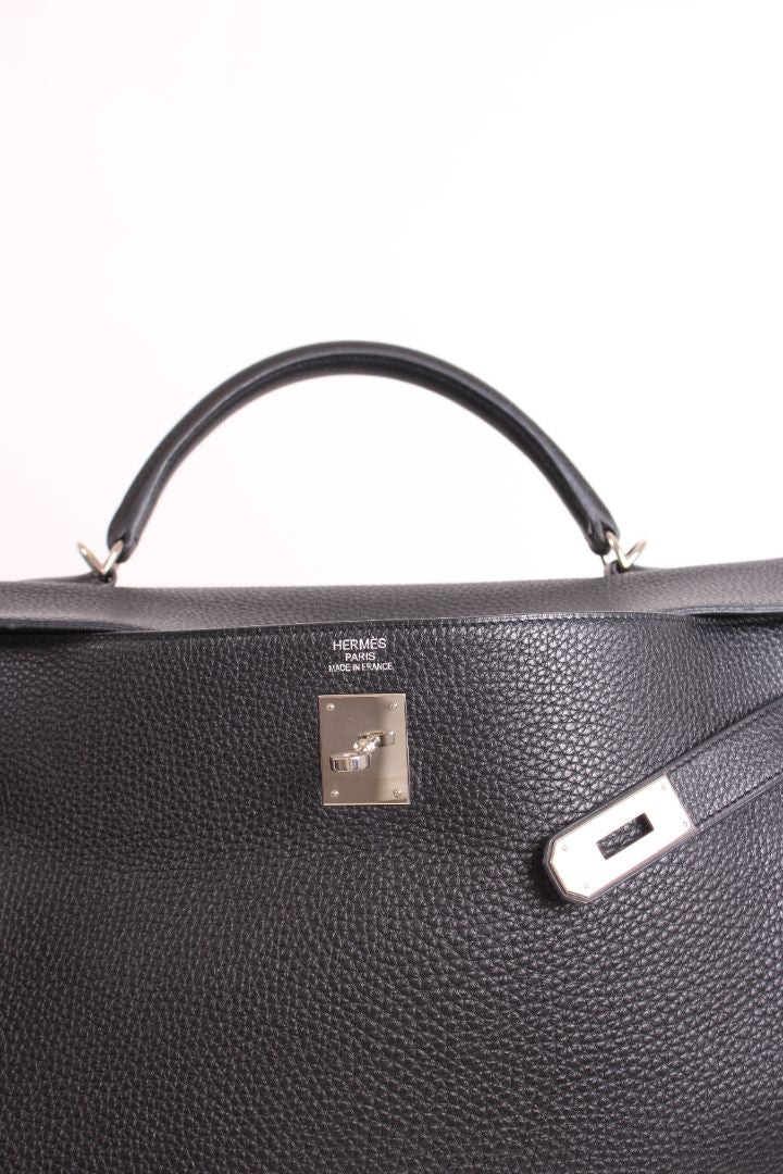 Hermes Kelly 40 Retourne Togo Leather Black