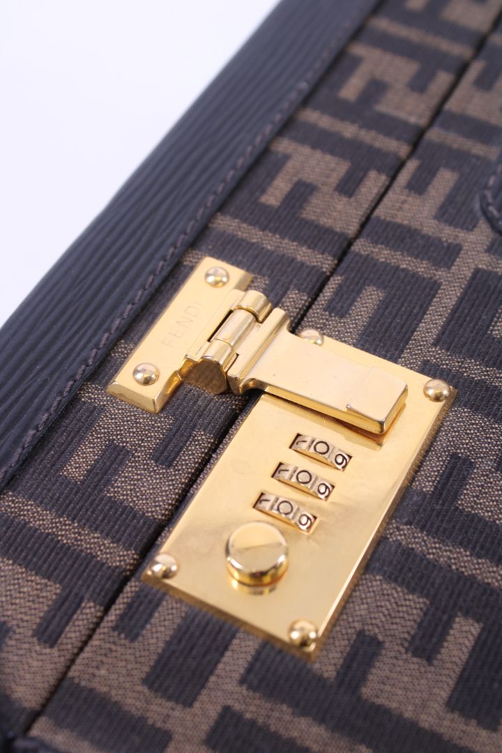 Fendi trunk brown monogram M