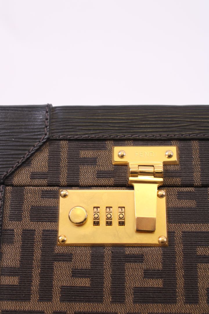 Fendi trunk brown monogram M