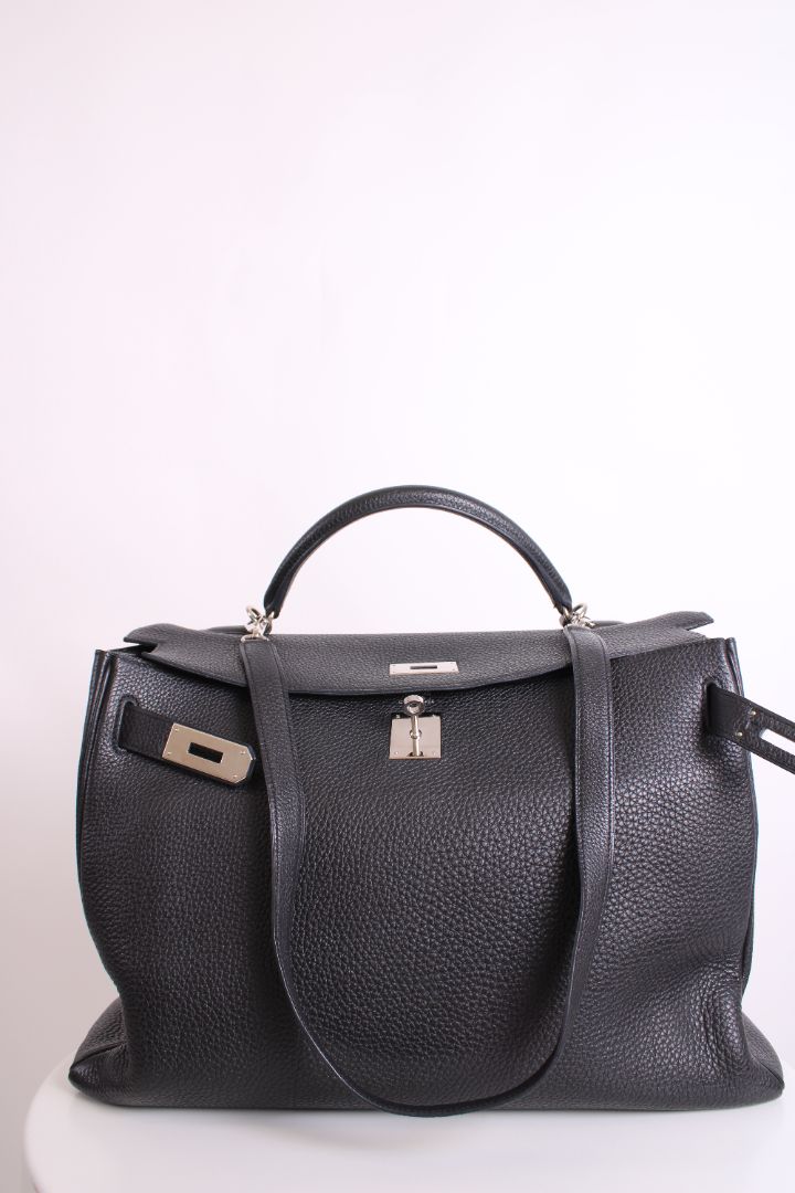 Hermes Kelly 40 Retourne Togo Leather Black