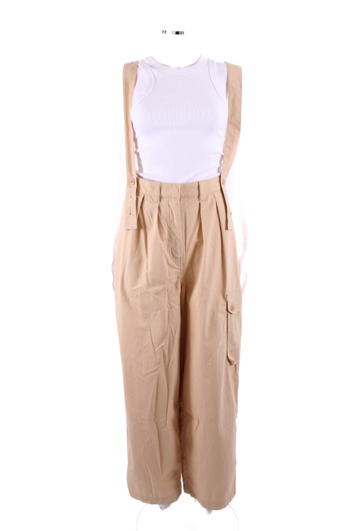 Kenzo Braces Cargo Pocket Trousers Beige 8