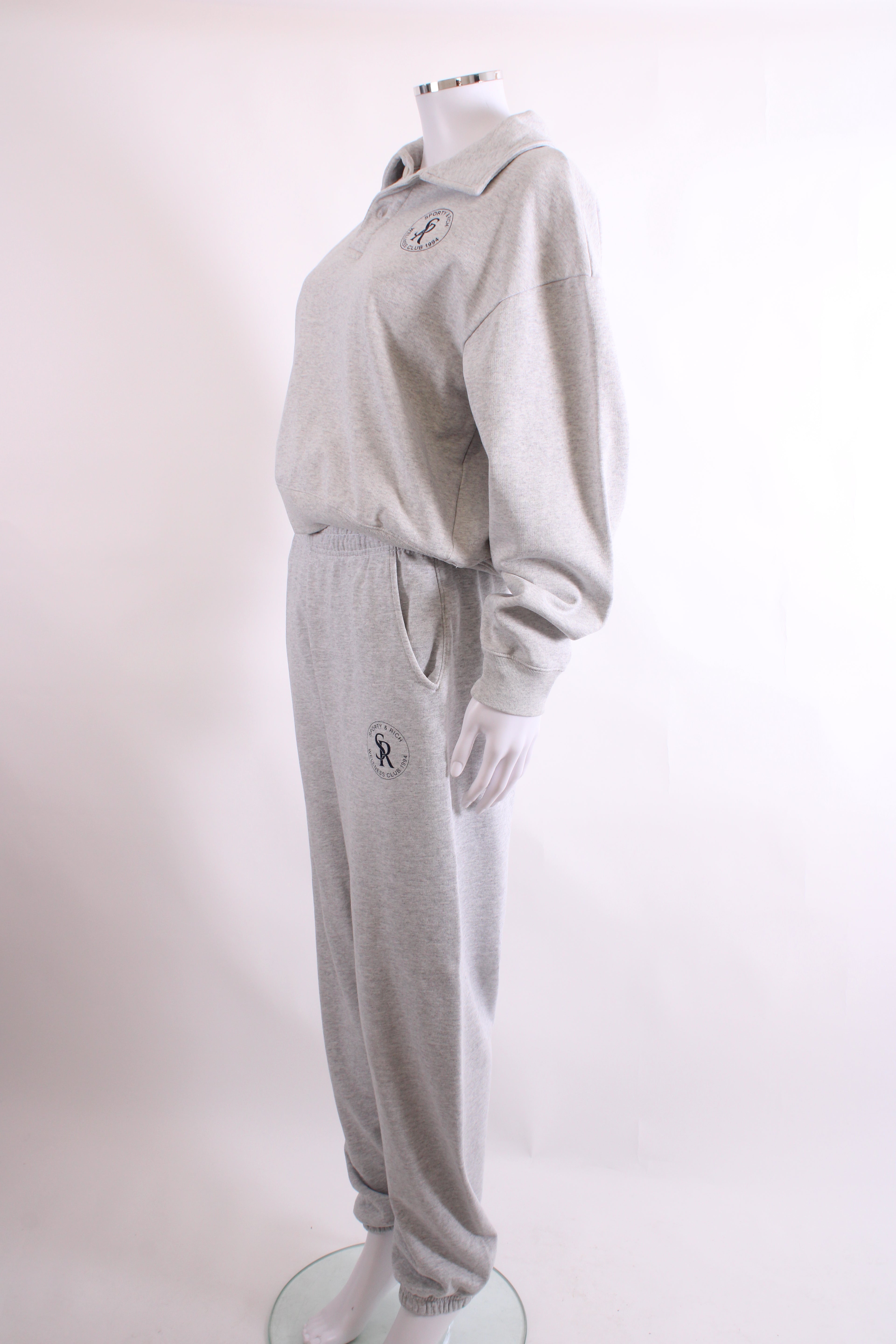 Sporty & Rich Sweatshirt / Jogger Co-ord Grey M