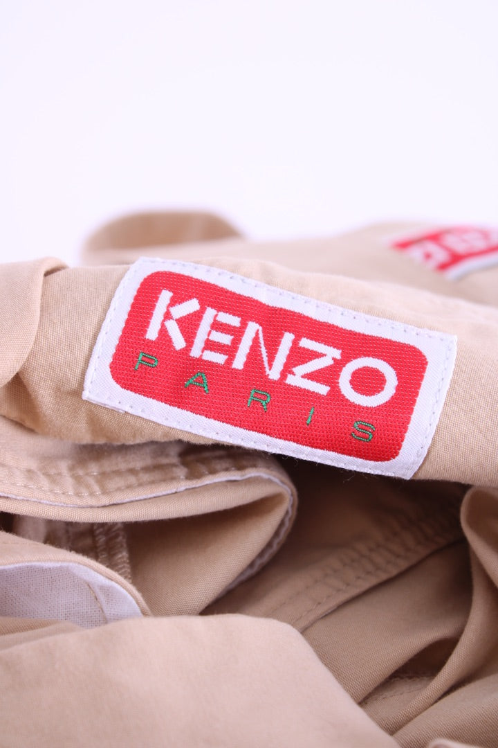 Kenzo Braces Cargo Pocket Trousers Beige 8