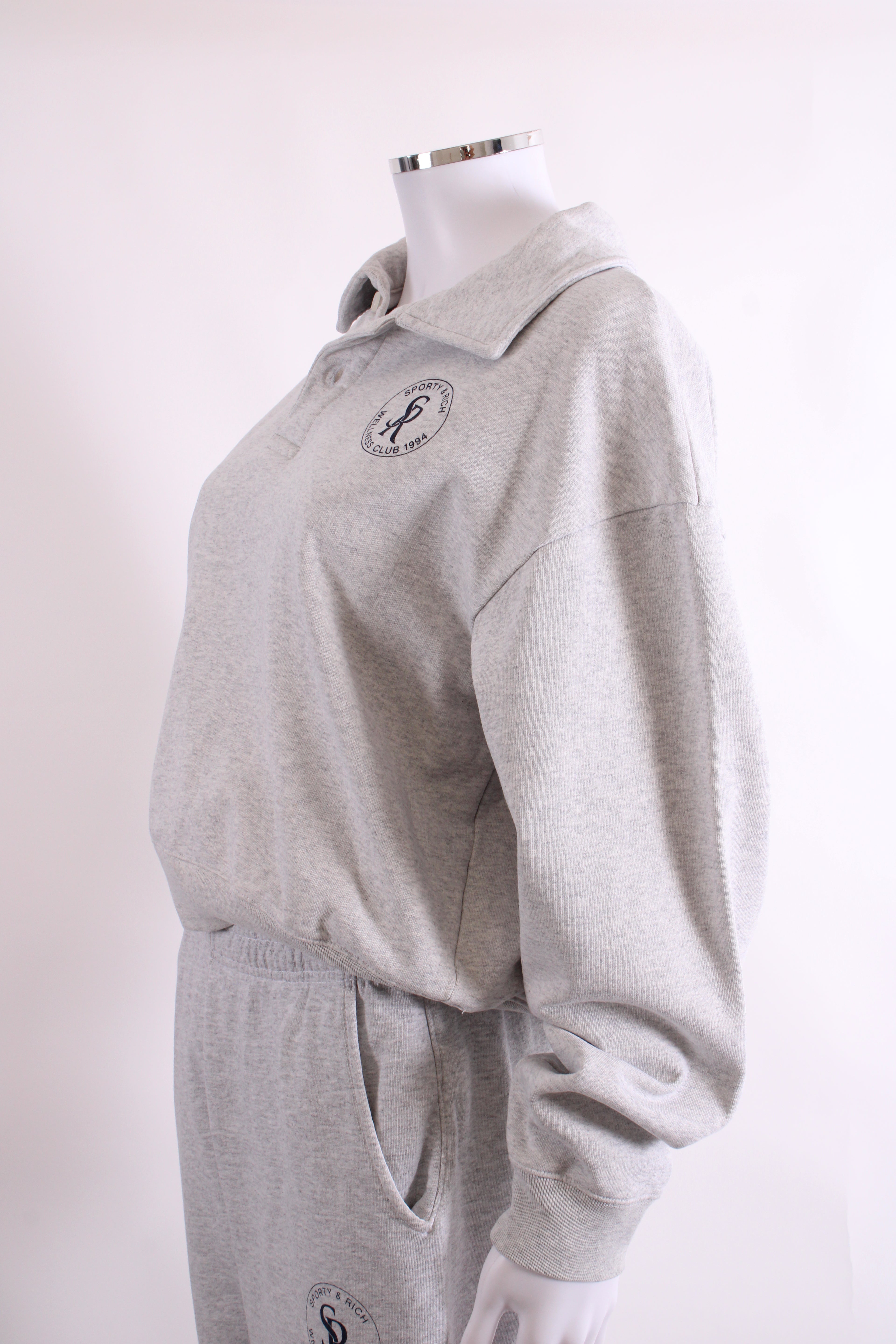 Sporty & Rich Sweatshirt / Jogger Co-ord Grey M