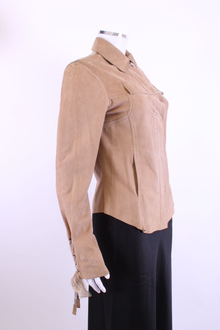 Roberta Scarpa L/S Suede Shirt Beige S
