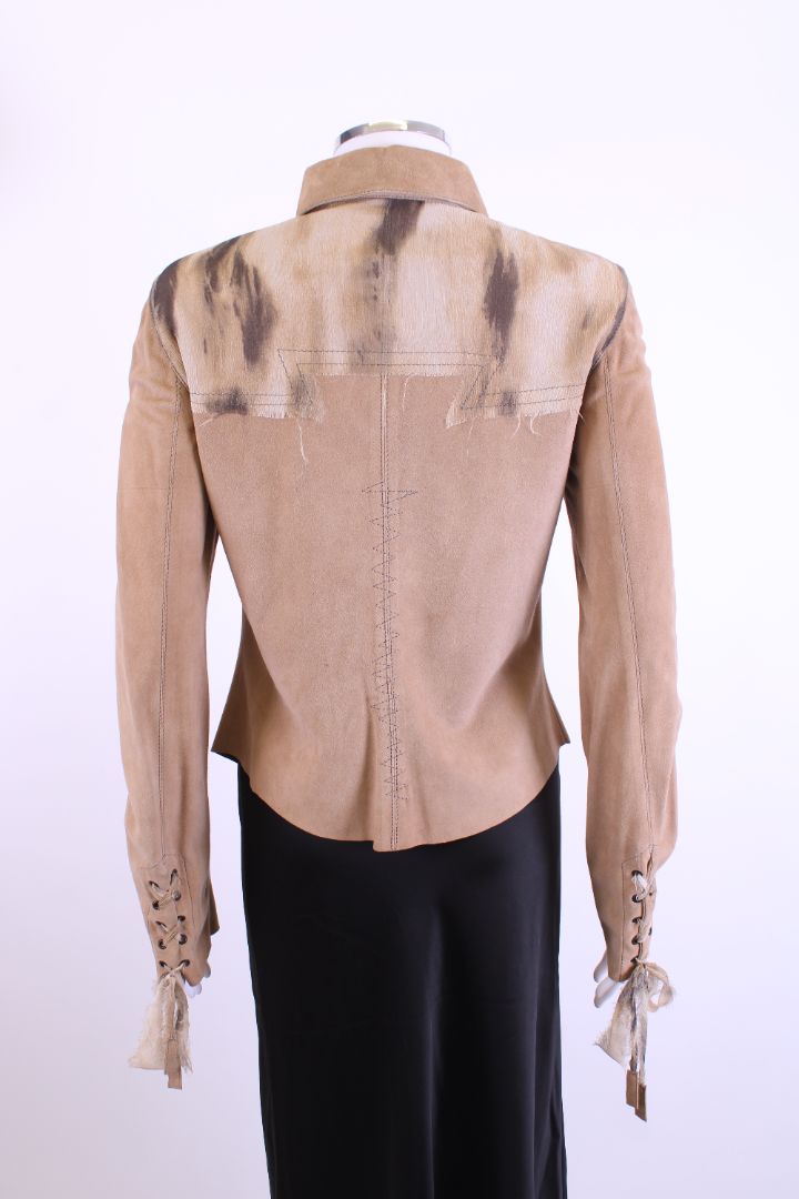 Roberta Scarpa L/S Suede Shirt Beige S