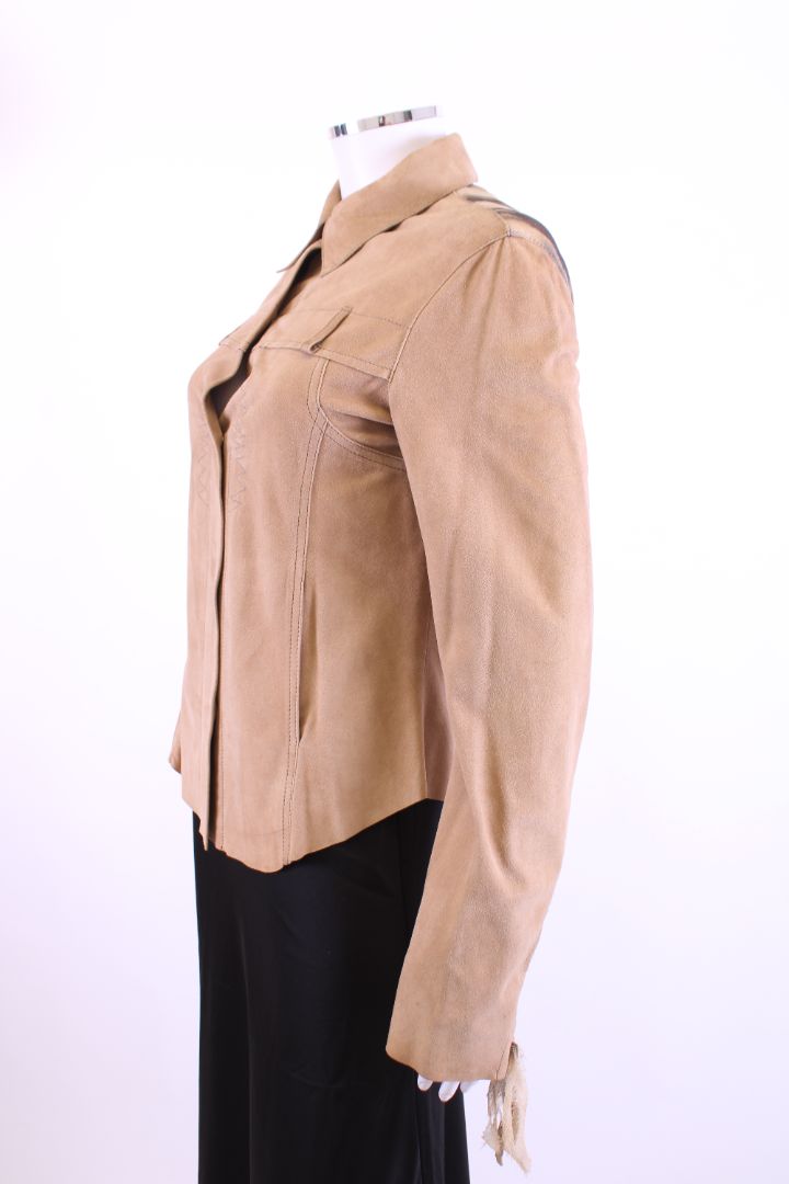 Roberta Scarpa L/S Suede Shirt Beige S