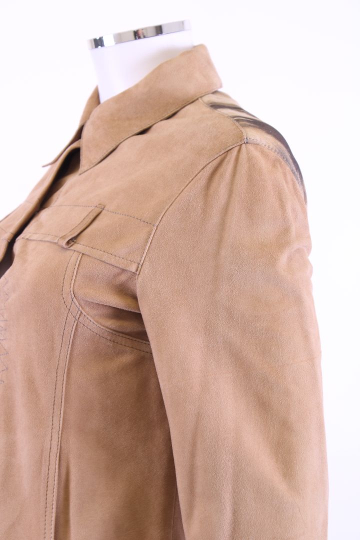 Roberta Scarpa L/S Suede Shirt Beige S