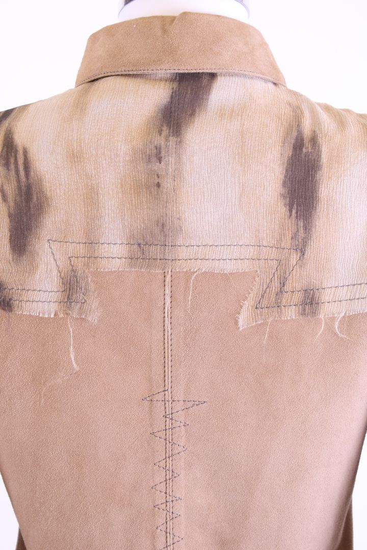 Roberta Scarpa L/S Suede Shirt Beige S