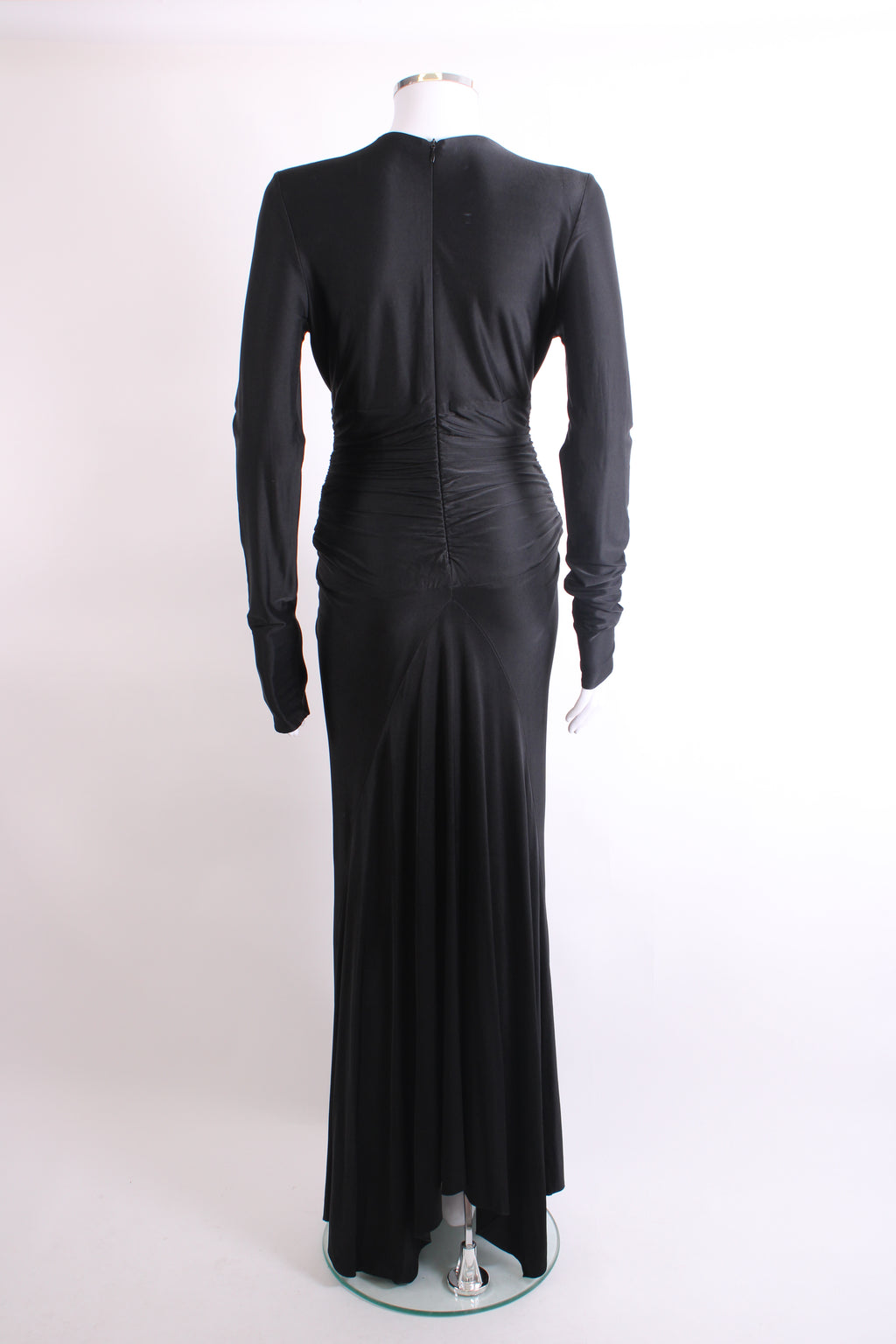 Alexandre Vauthier L/S Ruched Long Dress Black 10