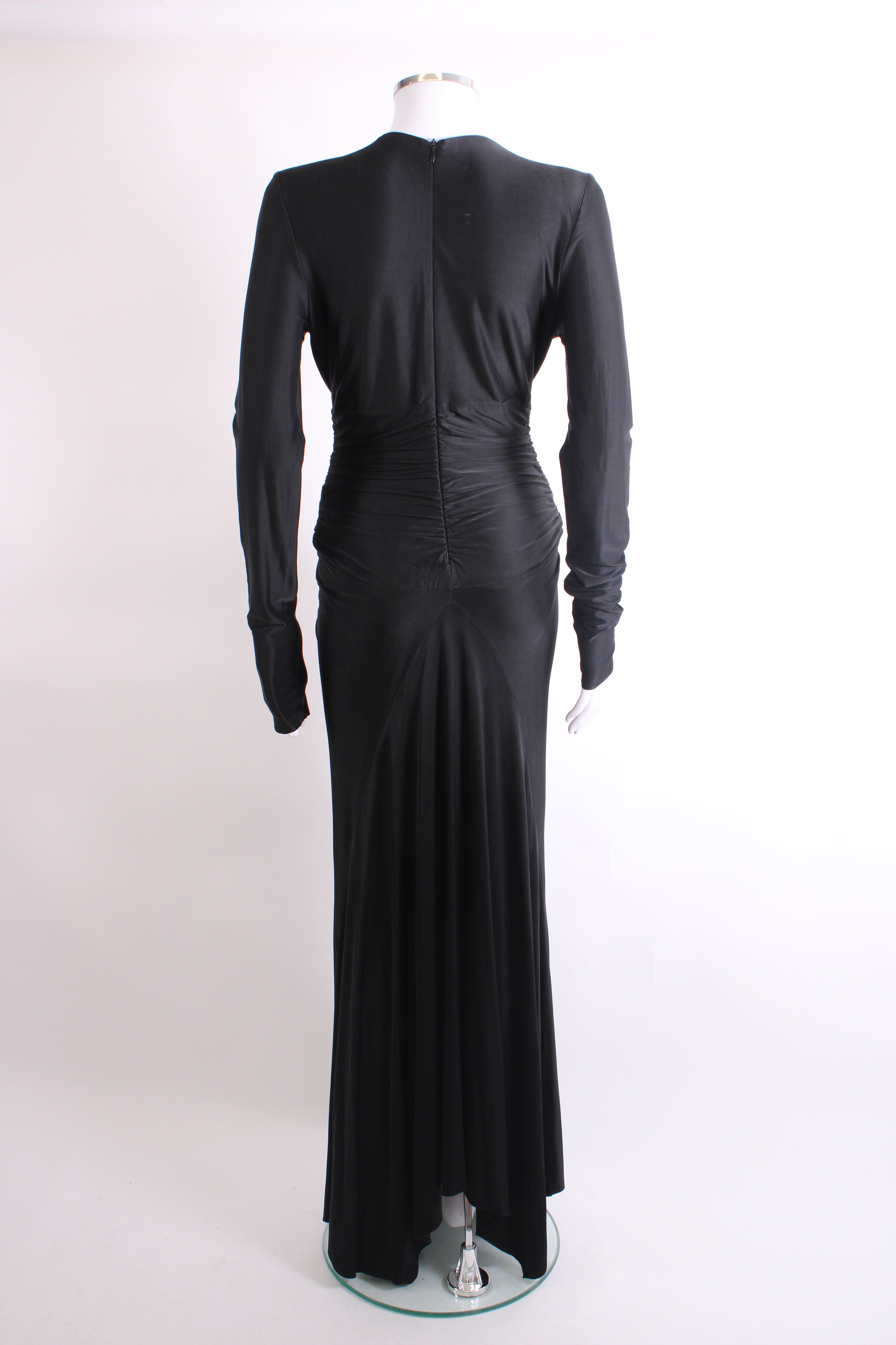 Alexandre Vauthier L/S Ruched Long Dress Black 10