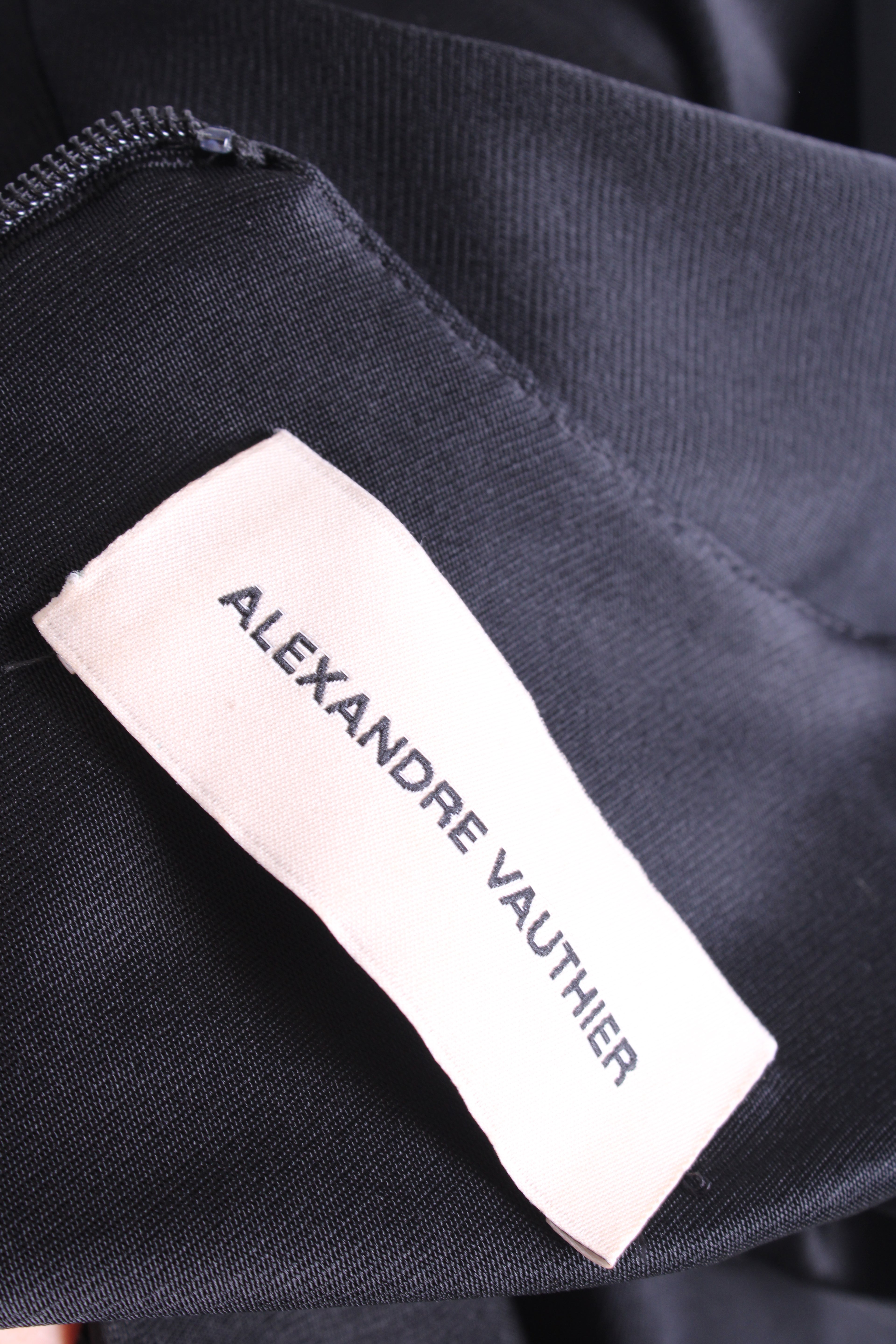 Alexandre Vauthier L/S Ruched Long Dress Black 10