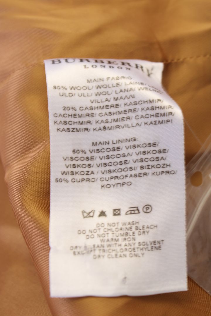 Burberry L/S Pea Jacket Camel Beige L