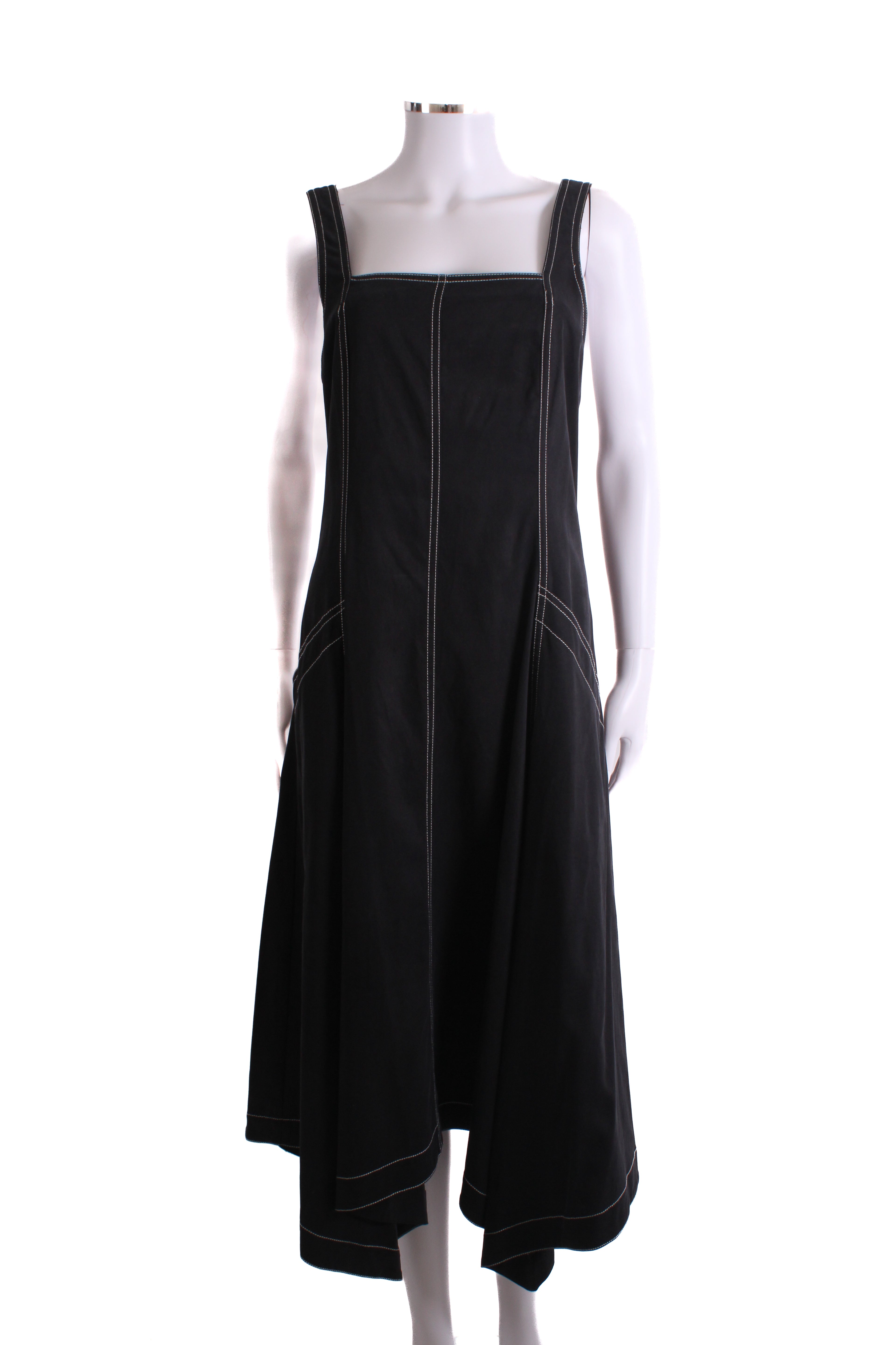 Ulla Johnson S/S Contrasting Stitch Dress Black/ White 12