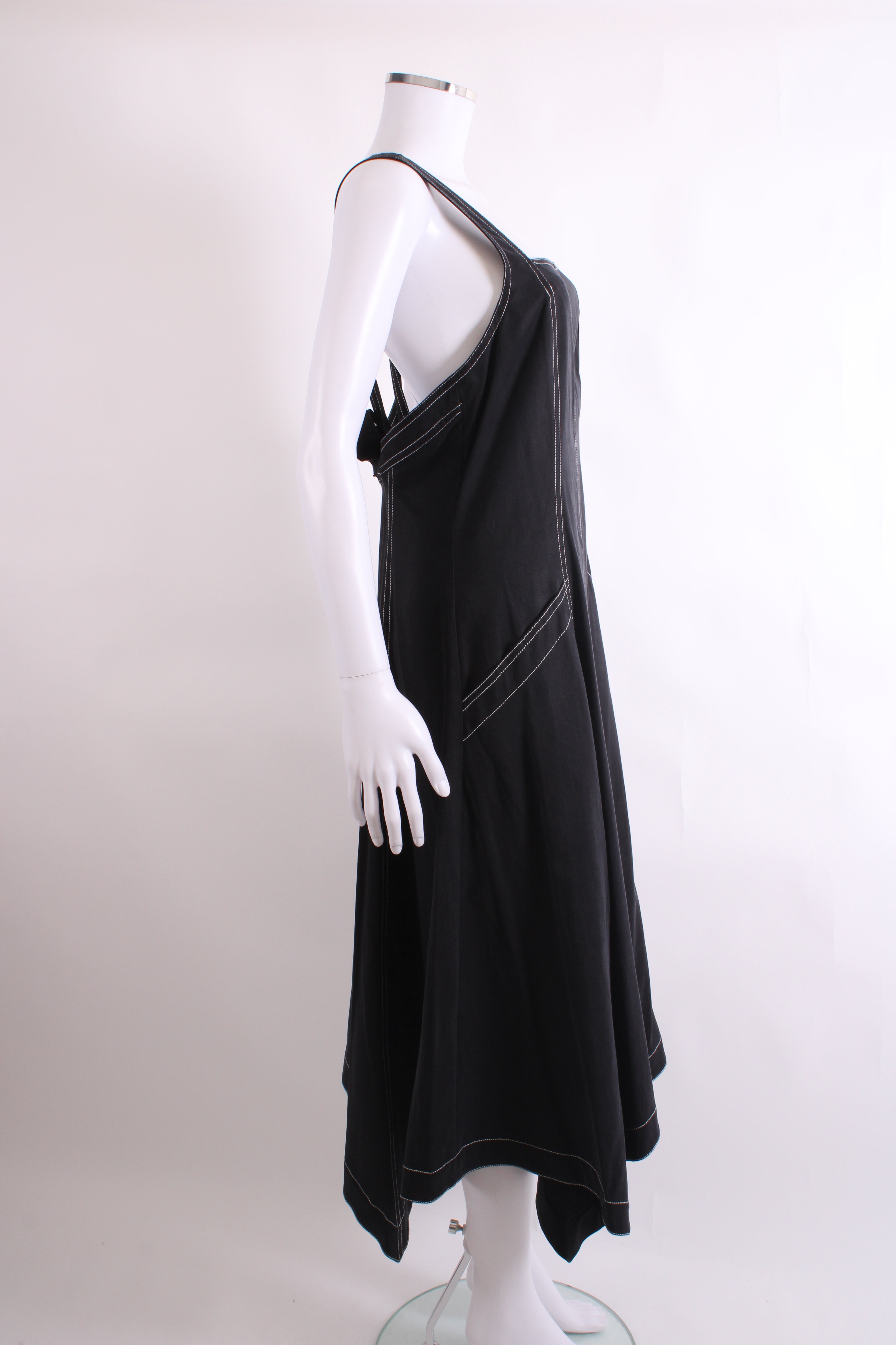 Ulla Johnson S/S Contrasting Stitch Dress Black/ White 12