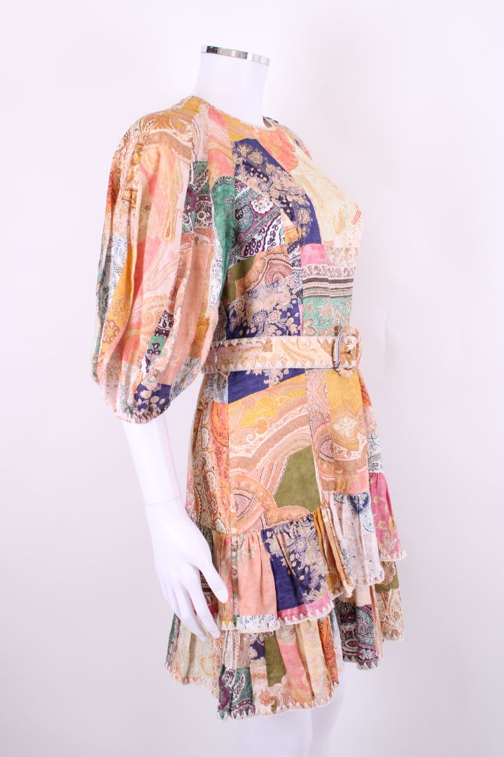 Zimmermann S/S Paisley Print Mini Dress Multi Coloured S