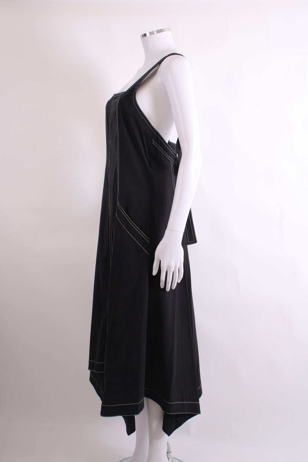 Ulla Johnson S/S Contrasting Stitch Dress Black/ White 12