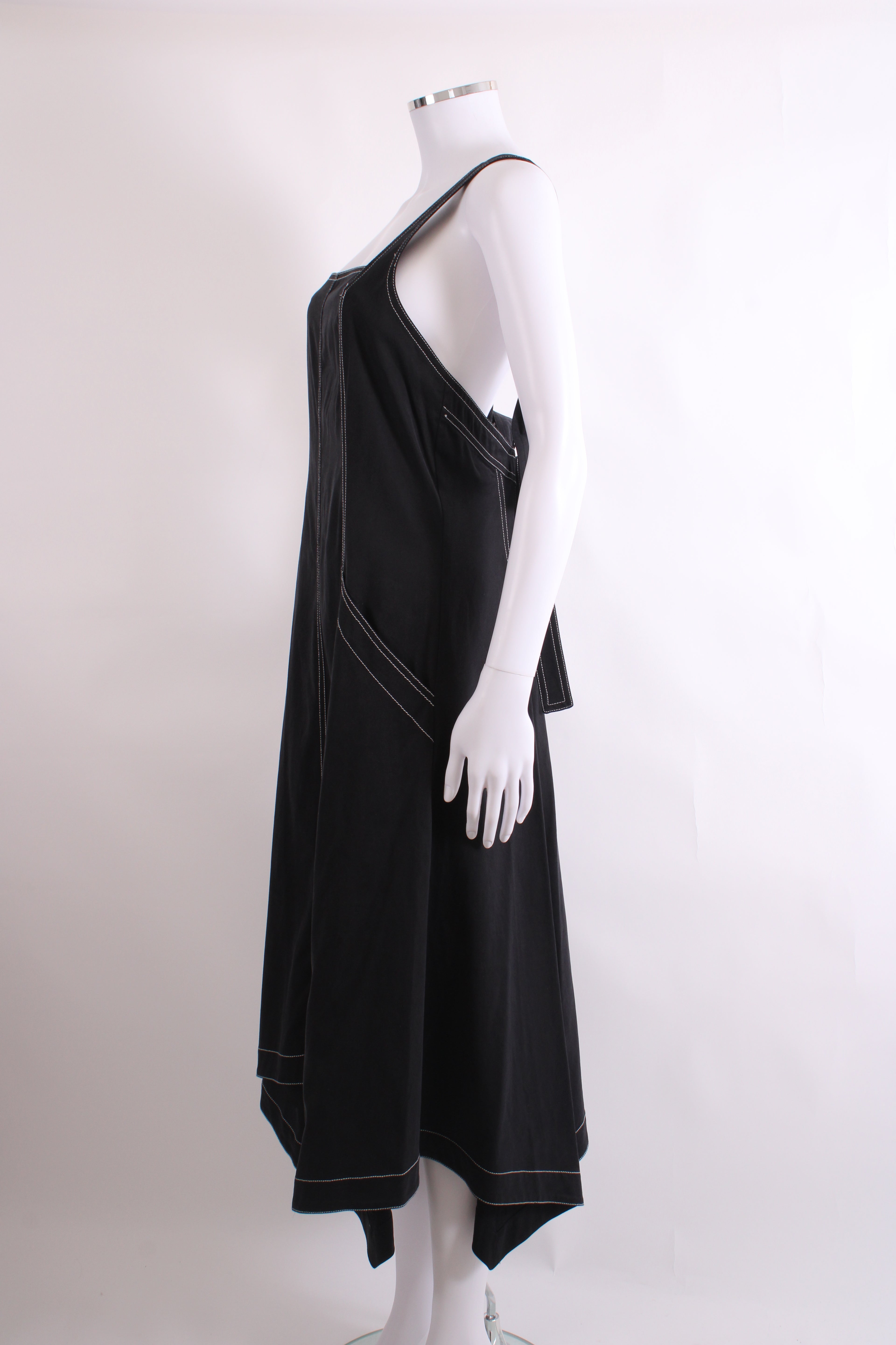 Ulla Johnson S/S Contrasting Stitch Dress Black/ White 12