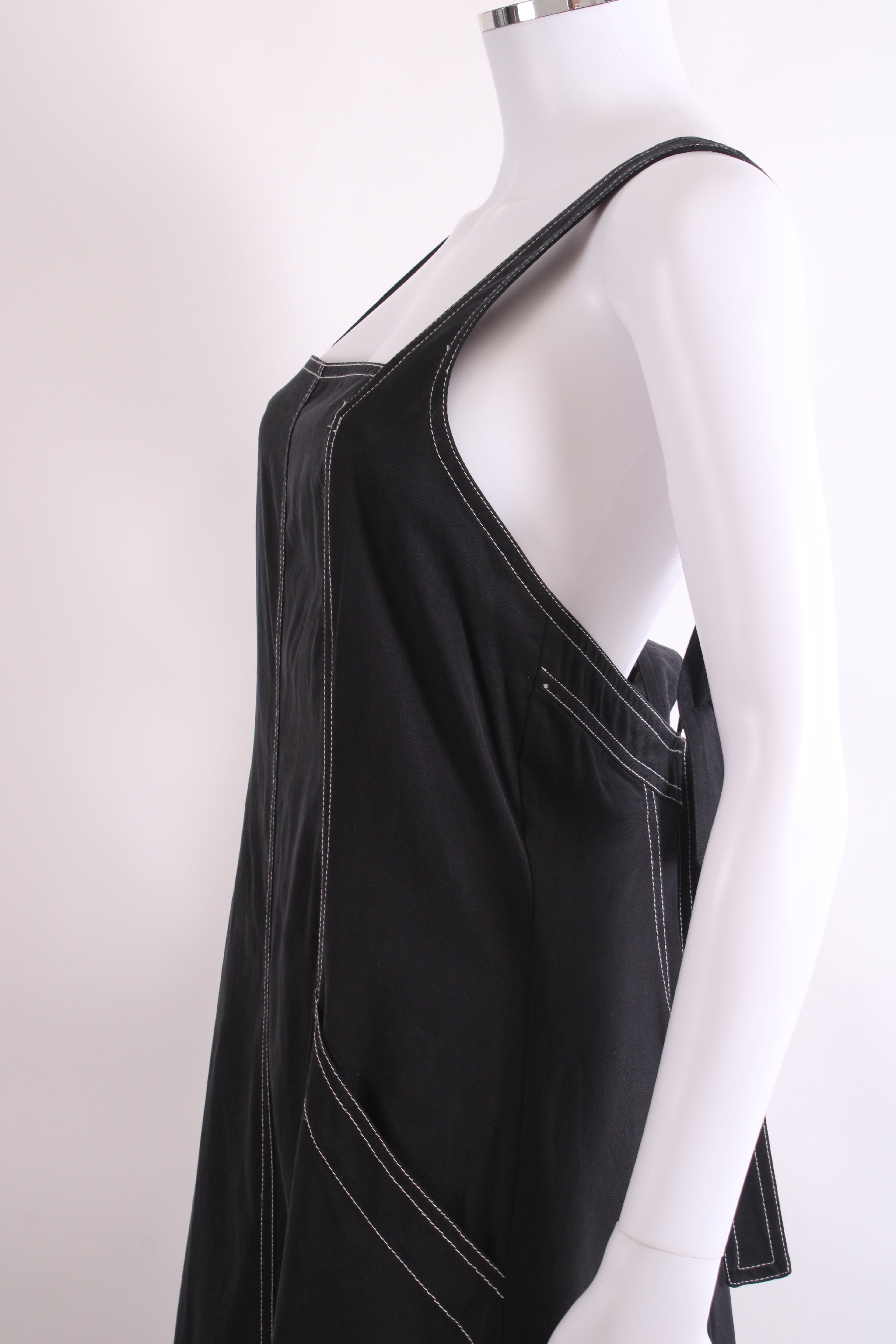 Ulla Johnson S/S Contrasting Stitch Dress Black/ White 12