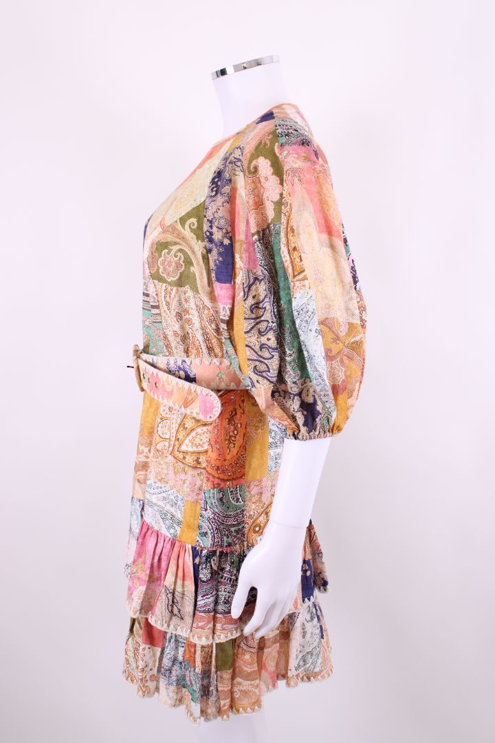 Zimmermann S/S Paisley Print Mini Dress Multi Coloured S