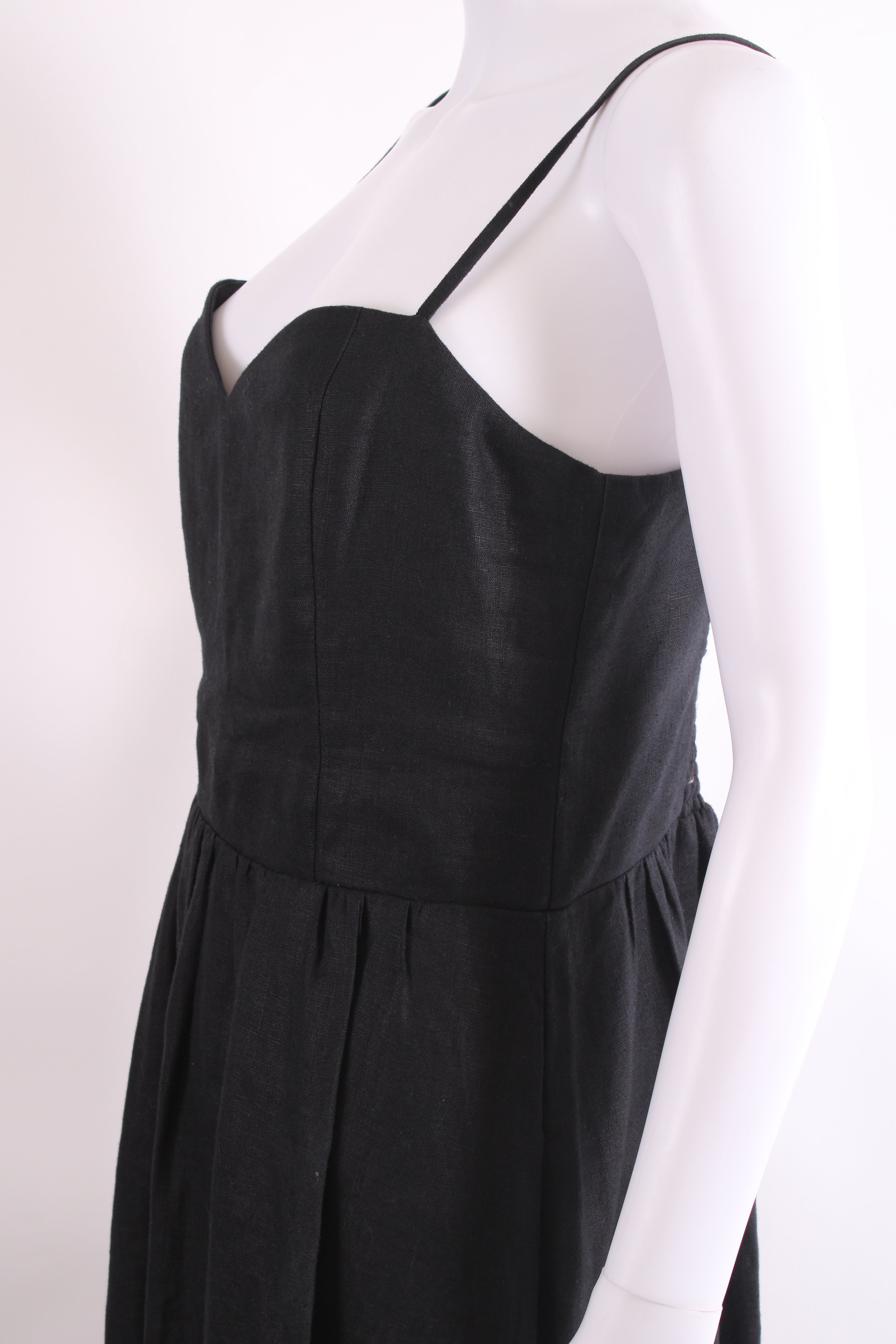 Reformation S/S Linen Dress Black 14