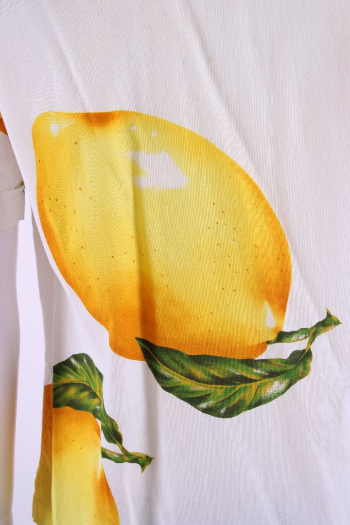 D&G S/S Lemon Print Shirt White/ Yellow M